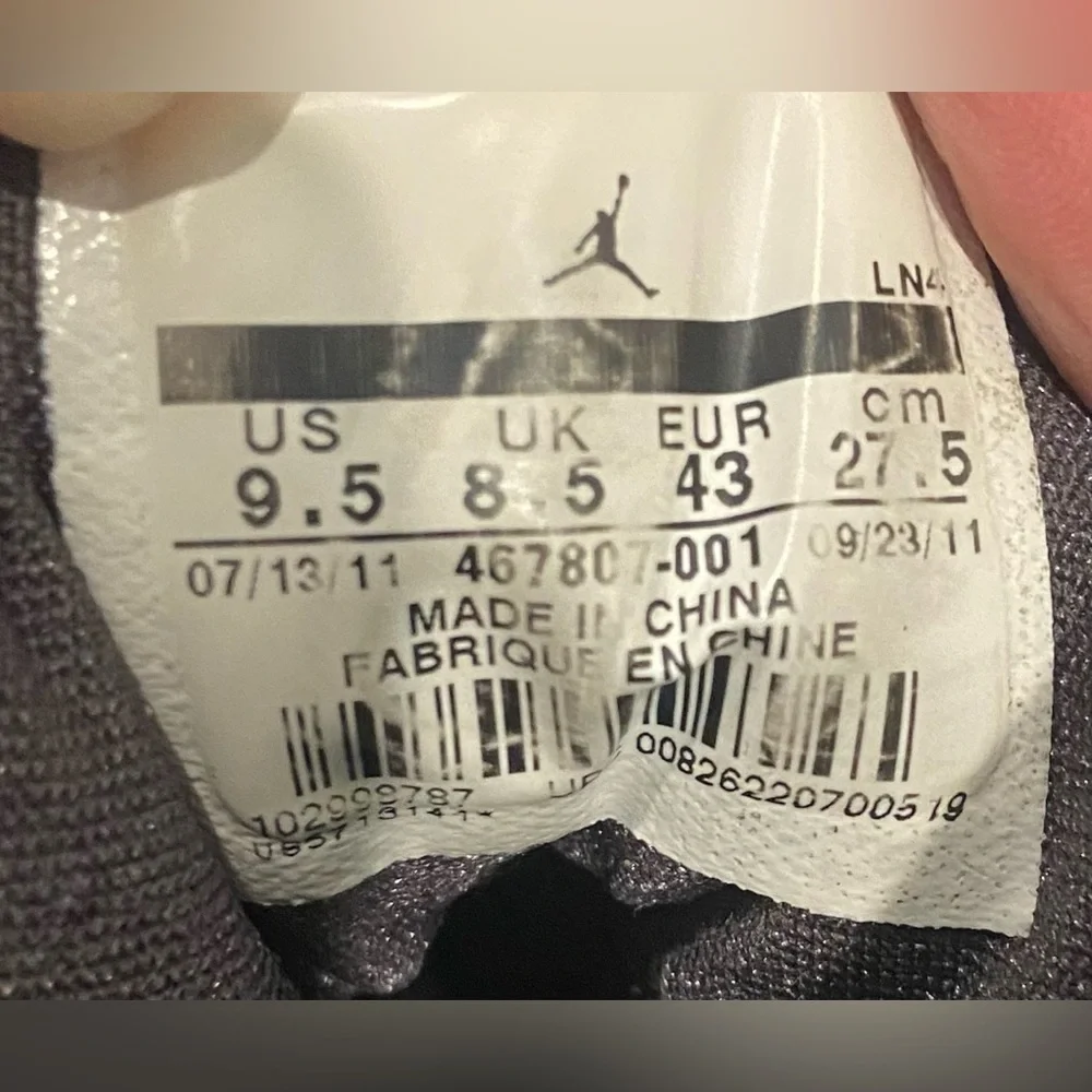 Jordan size nike